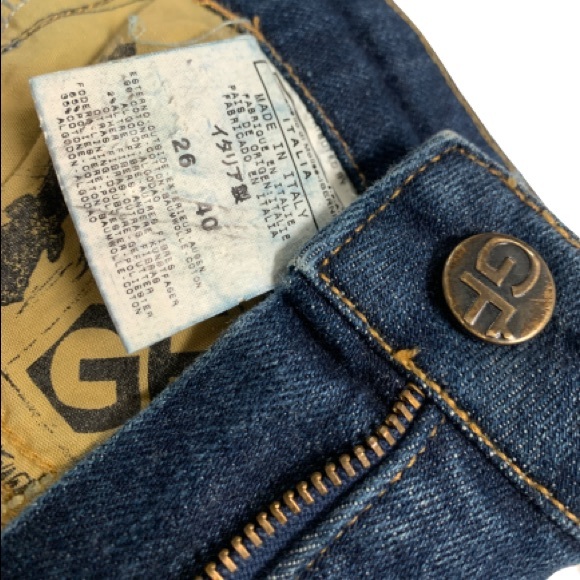 GF FERRE Refined Straight Leg Italian Blue Jeans Sz 26 - Picture 7 of 11